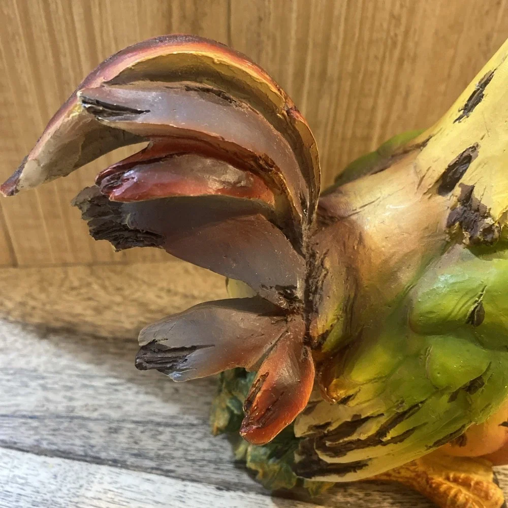 Vintage Rooster, Colorful, Resin Figurine Country Decor Farmhouse Figuring
